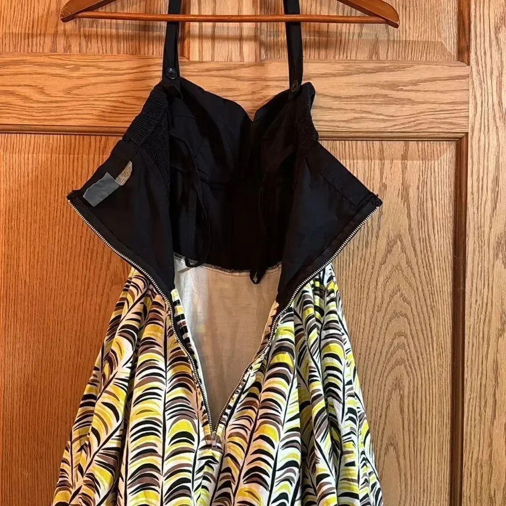 GIRLS FROM SAVOY I ANTHROPOLOGIE Memories of Feather Retro Pin-up Style Dress